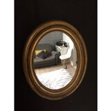 50x40cm golden oval antique mirror