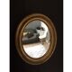Miroir ancien ovale doré 50x40cm