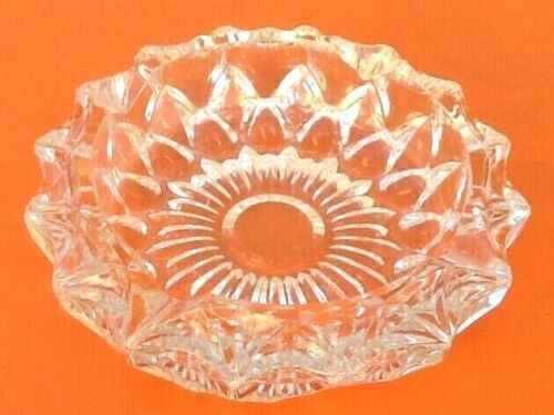 Cendrier verre transparent et ciselé années 1970