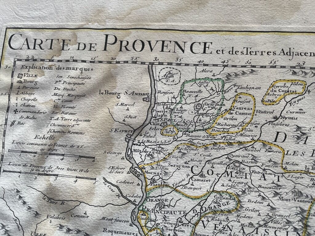 Map of Provence and adjacent territories 1715