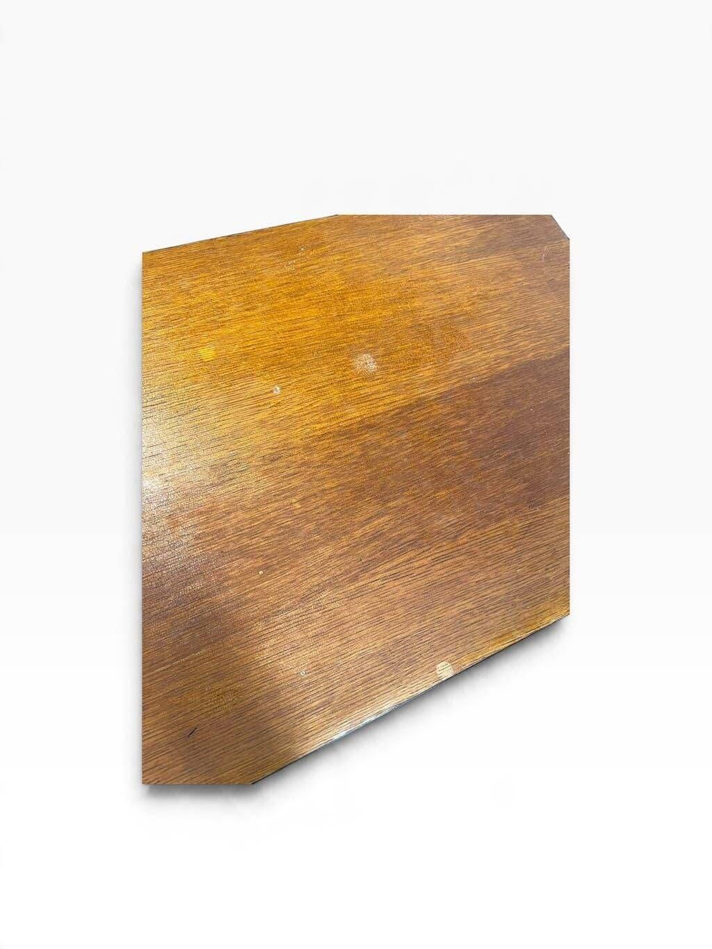 Vintage wooden desk with 3 drawers | 1960s retro style