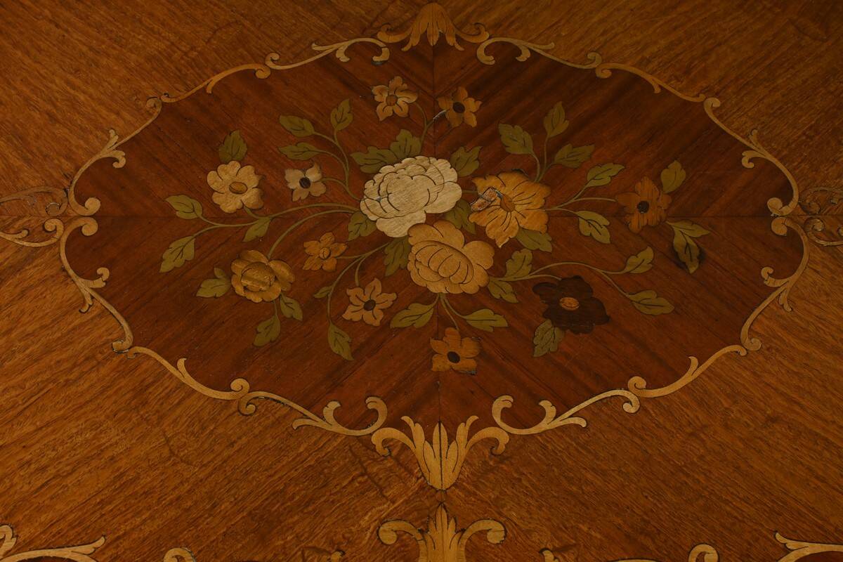 Mahogany Games Table, Louis XV/Louis XVI Transition Style – Late 19th Century