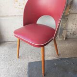 Chair cocktail armchair imitation red feet compass vintage rockabilly