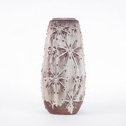 Beige ceramic vase, German design, 1960s, made in West Germany