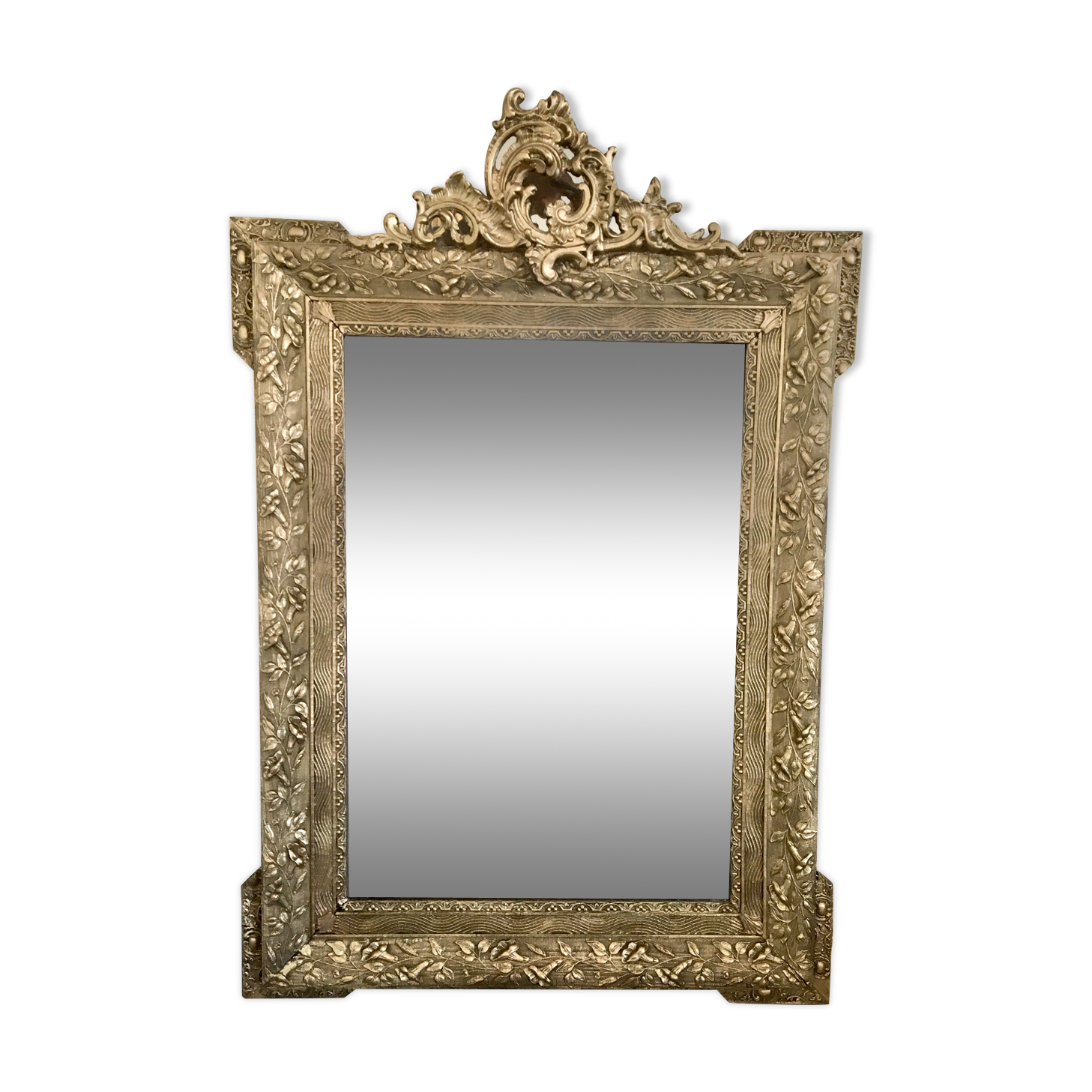 Napoleon III mirror with pediment - 92x63cm