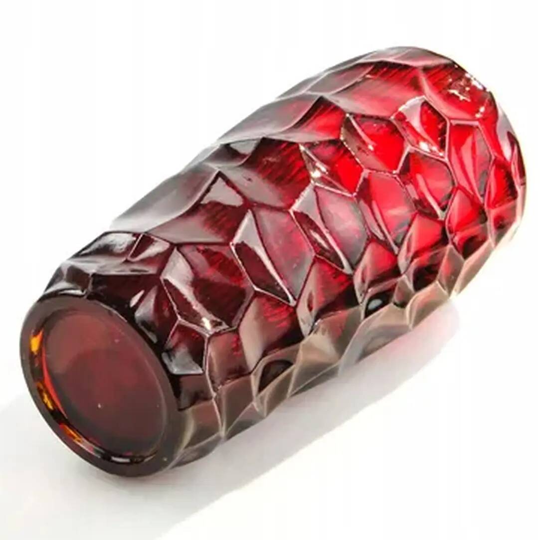 Okulus vase, transparent glass, Ząbkowice, Poland, 1970s