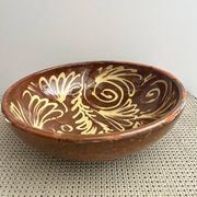 Glazed terracotta salad bowl