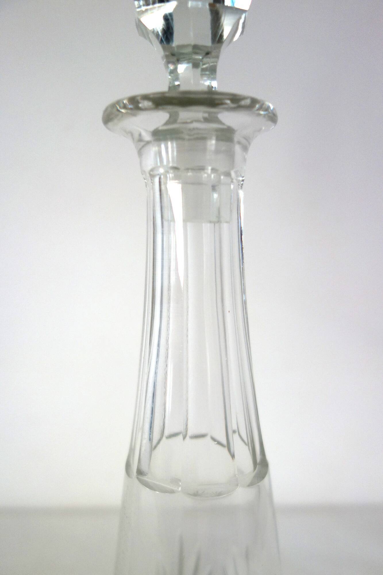 Old Saint Louis crystal wine carafe, Massenet model n°9