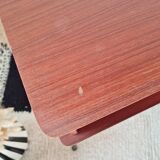 Paire de tables de chevets pieds compas métal