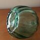 Smoked green transparent glass vase