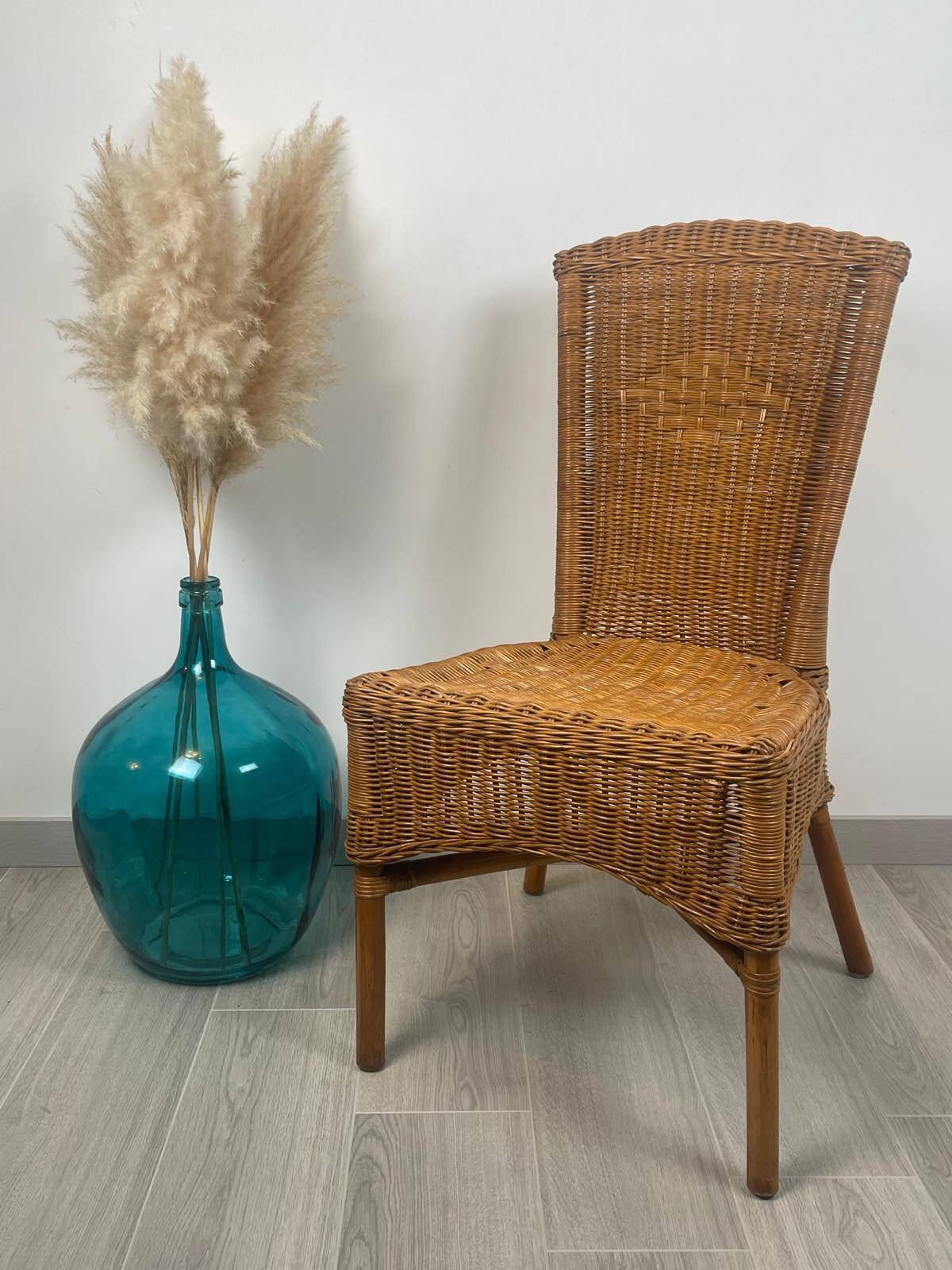 Vintage Rattan Lounge Chair (3 available)