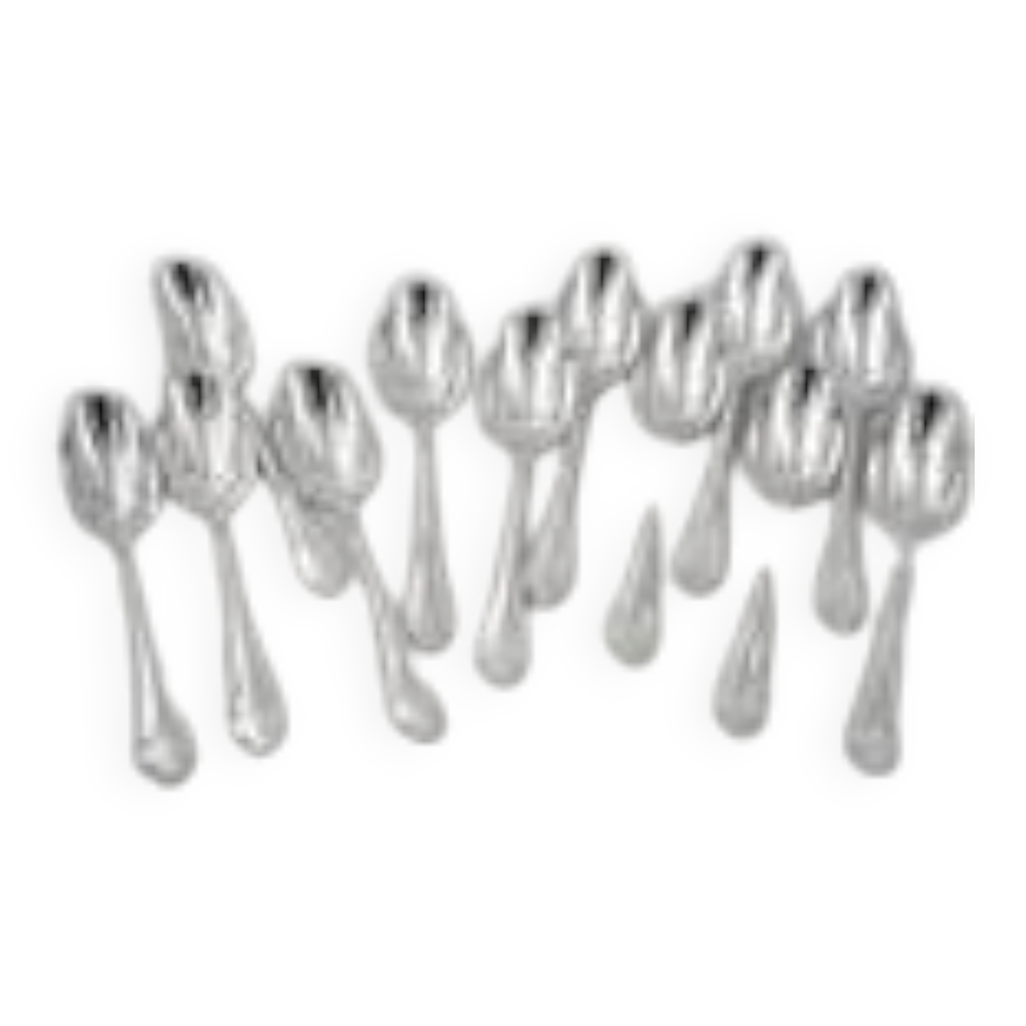 Christofle Pompadour, 12 tea spoons, coffee, 13.5 cm, in excellent condition.