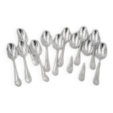 Christofle Pompadour, 12 tea spoons, coffee, 13.5 cm, in excellent condition.