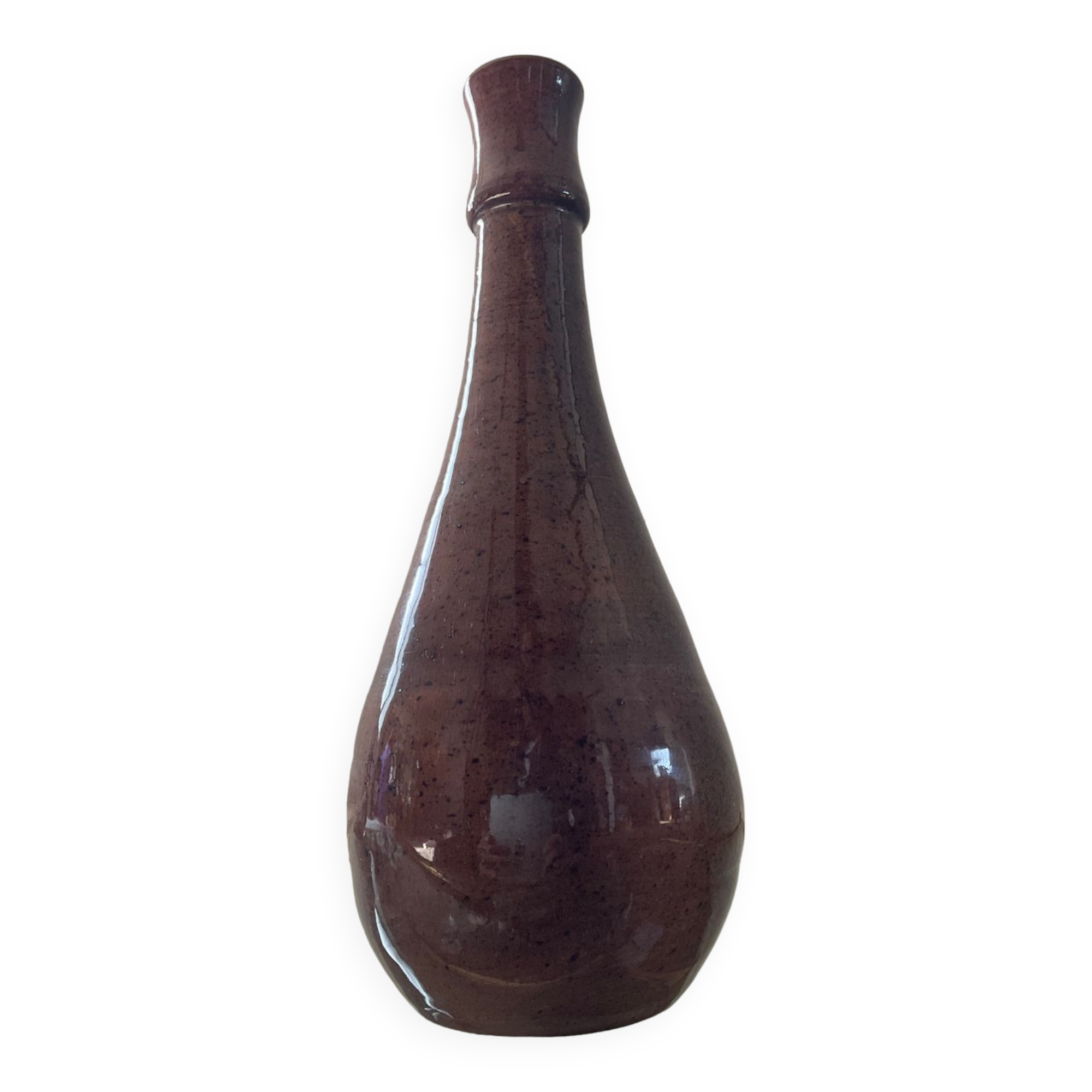 Vintage glazed terracotta vase