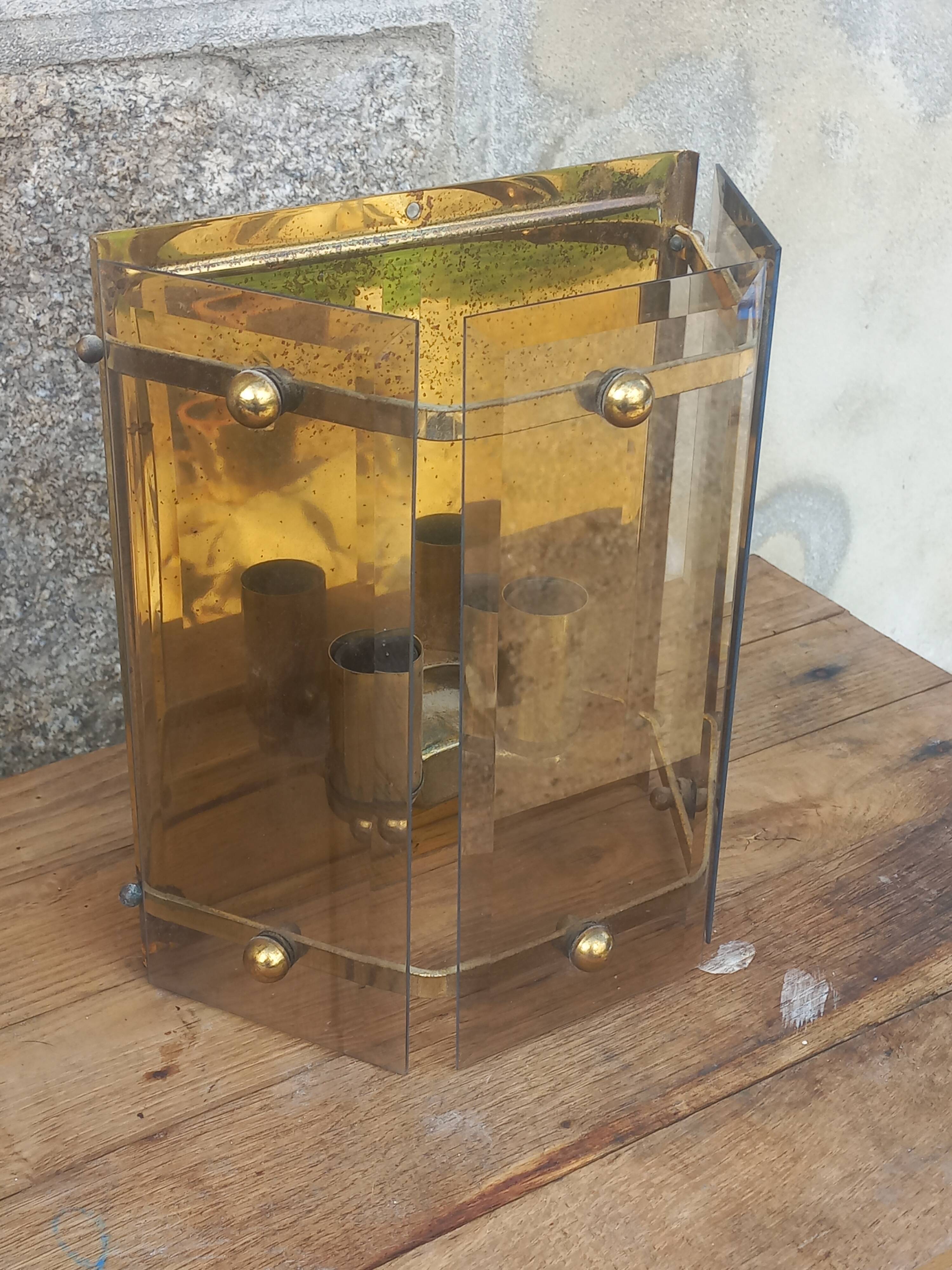 Pair of Pro Brennstelle designer wall lights from the 70s