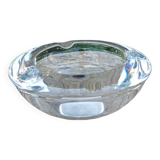 Solid half-sphere ashtray in transparent glass