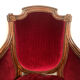 Bergère de style louis xvi garnie de velours rouge sombre, début xixe