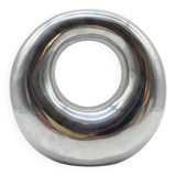 XXL “Donut” Vase / Polished Cast Aluminum – 1980s