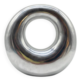 XXL “Donut” Vase / Polished Cast Aluminum – 1980s