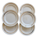 6 plates vintage ivory faience with gold trim