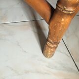 Faux bamboo chair with cushion