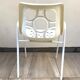 Lot de 4 fauteuils empilables années 60-70 en métal et plastique jardin