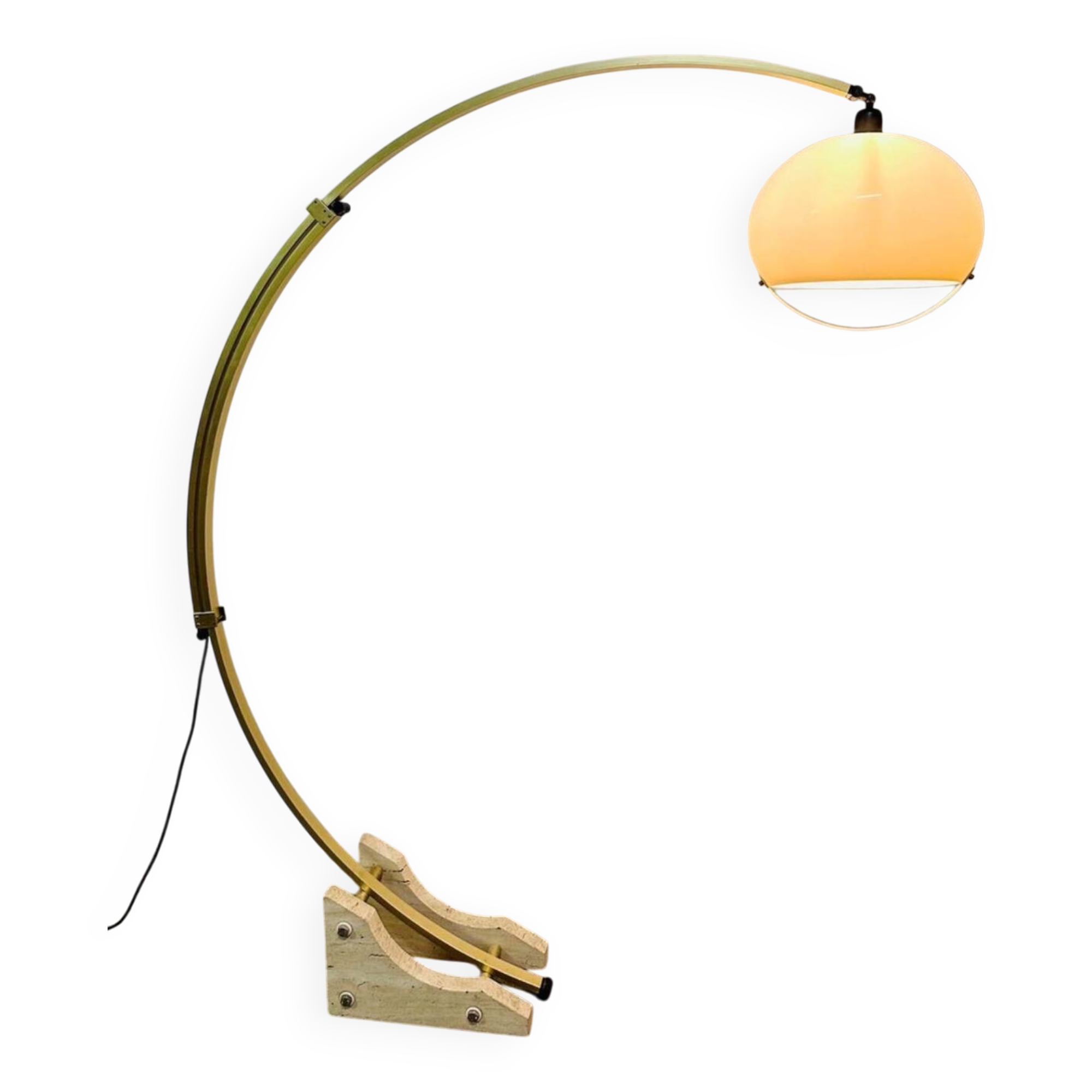 Lampada da terra vintage ad arco, anni '70