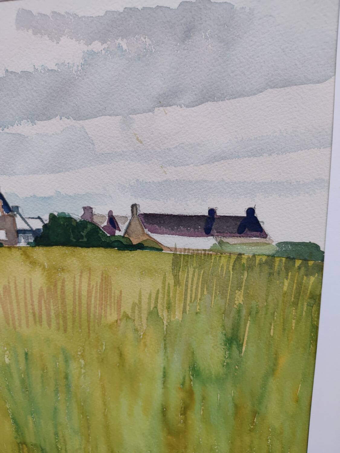 Watercolor by Michel Roubille, Saint Colomban 1978