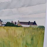Watercolor by Michel Roubille, Saint Colomban 1978