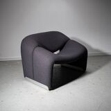 Artifort Groovy model F598 chair by Pierre Paulin upholstered with charcoal bouclé