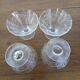 4 small Art Deco crystal glass bowls