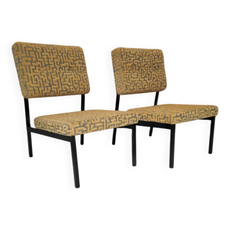 Pair Pierre Guariche style armchairs from the 50s