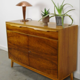 Vintage dark wood sideboard with drawers