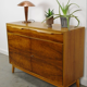 Vintage dark wood sideboard with drawers