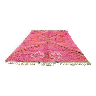 Incredible Moroccan pink rug, Beni Ourain rug 150/250cm