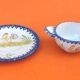 Charolles earthenware bowl with ears / saucer rooster model