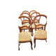 Set of 6 Louis-Philippe style chairs with a banded backrest.