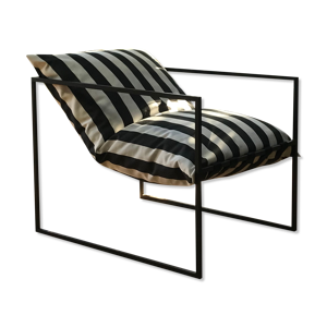Fauteuil métal tissu