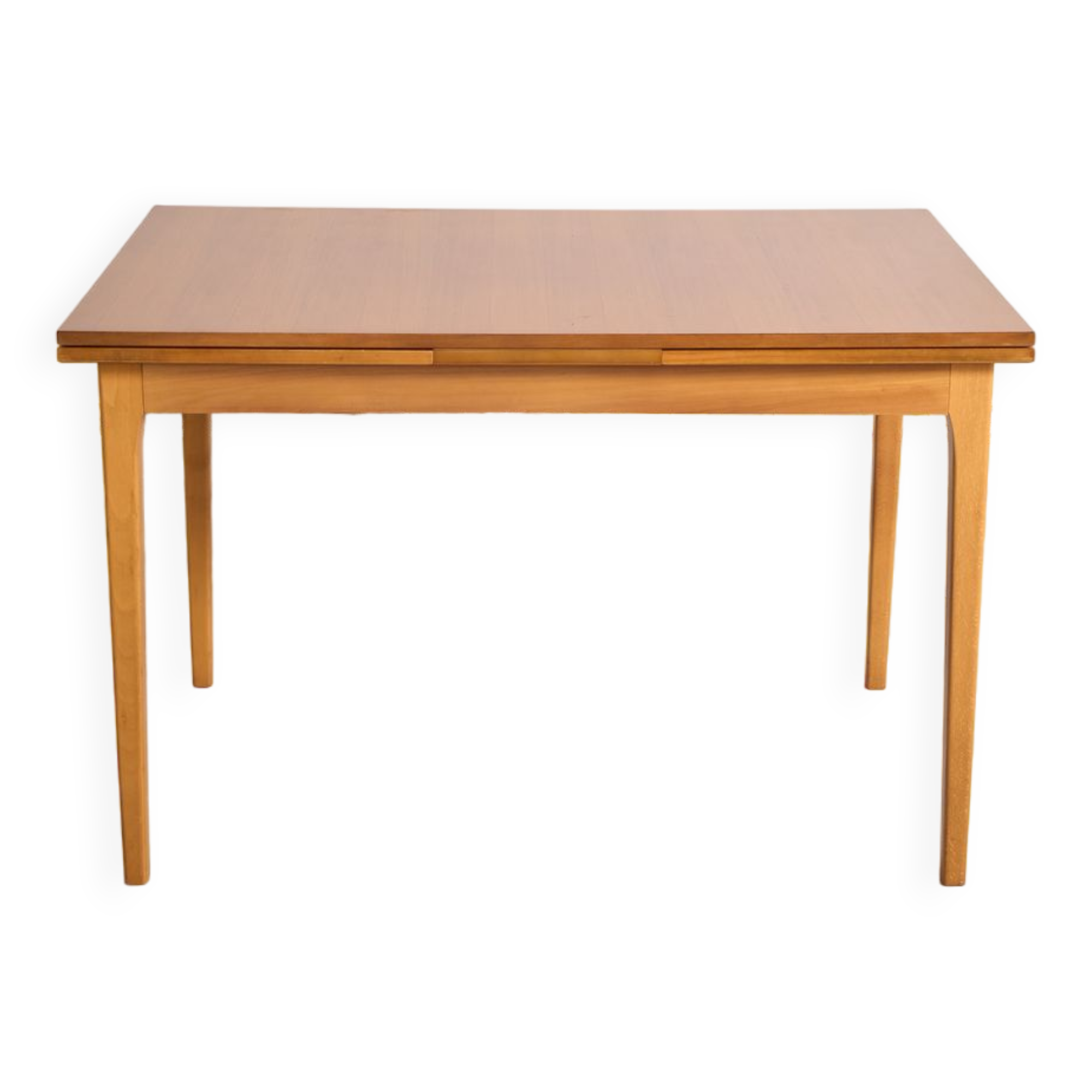 Vintage Scandinavian style dining table, side extensions