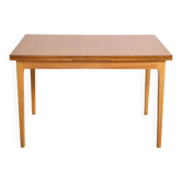 Vintage Scandinavian style dining table, side extensions