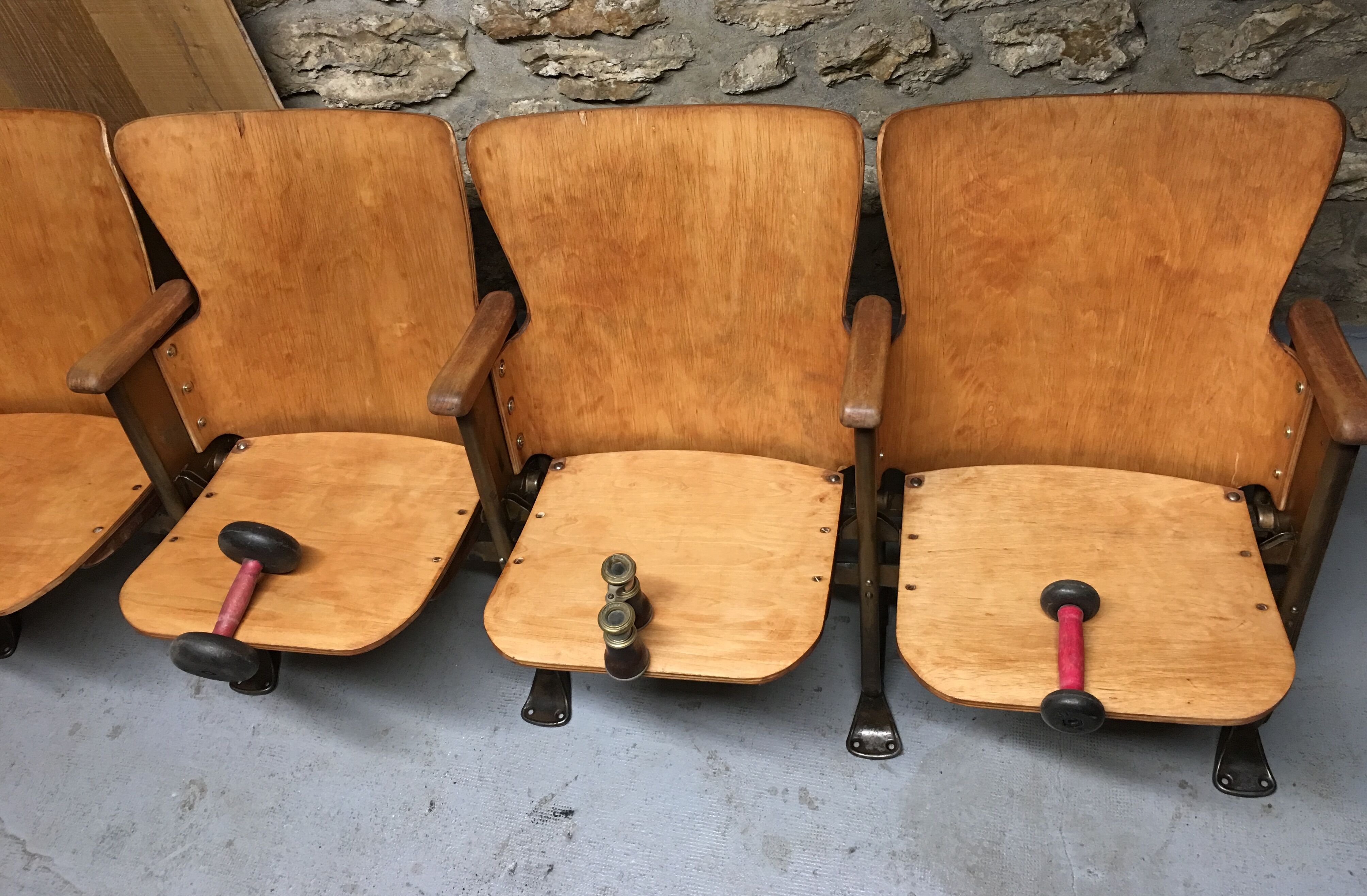 Former folding seats of theatre or cinema 1940