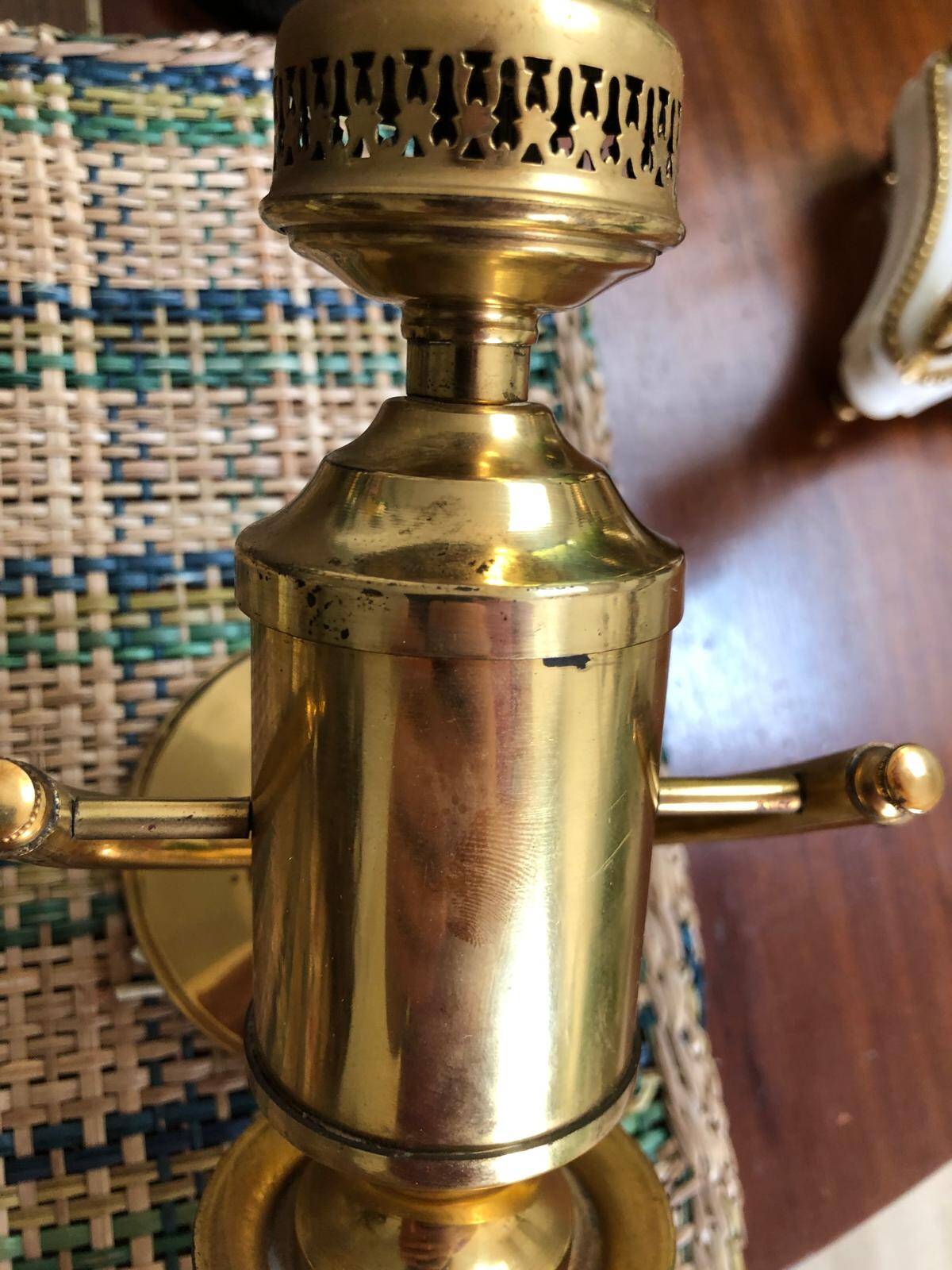 Pair of bronze wall lights