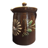 Pitcher covered glazed terracotta alsace Soufflenheim XXth