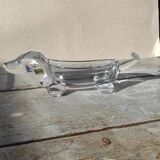 Crystal art dachshund dog tray Vannes Le Chatel