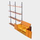 Vintage mid century royal system wall unit in teak by poul cadovius, danish design - denmark 1960s