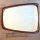 Scandinavian mirror free-form in teck 1960 48x62cm
