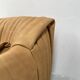 Sandra chair in camel leather by Annie Hiéronimus for Cinna/Ligne Roset.