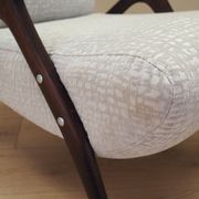 Beech armchair, Italian design, 1970s, production: Italy