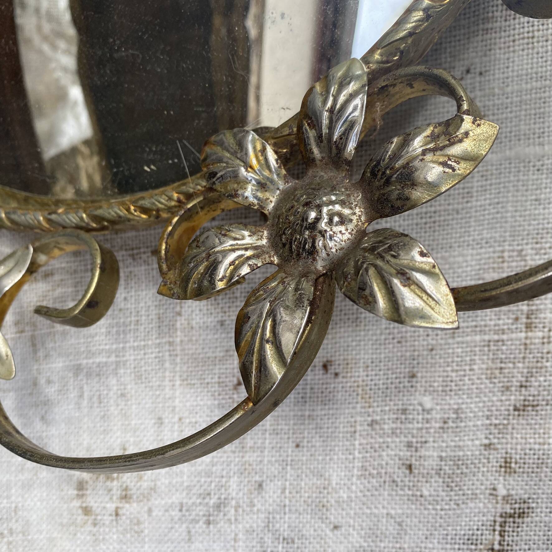 Vintage witch's eye mirror 43 cm, 1960s