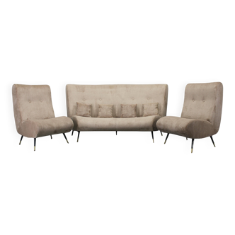 Gigi Radice for Minotti curved modular sofa, Italy, 1950s